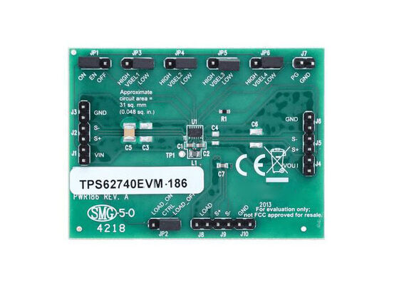 TPS62740EVM-186 組み込みソリューション評価モジュール (TPS62740降圧コンバータ用)