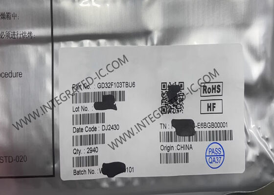 GD32F103TBU6 マイクロコントローラー MCU 32ビット ARM Cortex-M3 MCU、QFN36パッケージで108MHzの速度