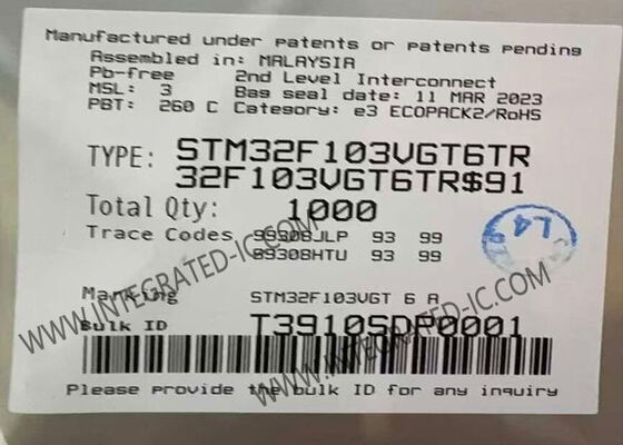 STM32F103VGT6TR マイクロコントローラ MCU 1MB フラッシュ マイクロコントローラ 32ビット シングルコア MCU