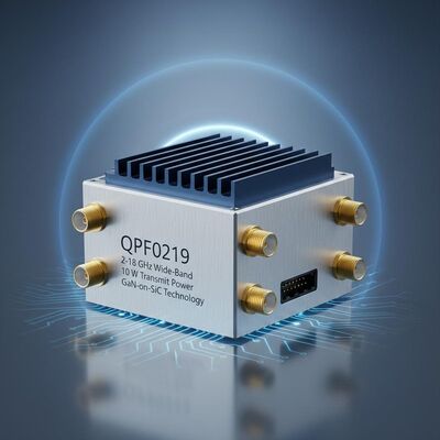 QPF0219 ワイヤレス通信モジュール 2-18 GHz ブロードバンド 10 ワット 送電力 ゲン-オン-SiC テクノロジー