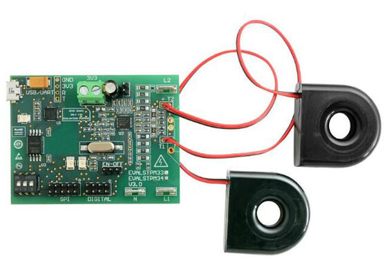 EVALSTPM34 組み込みソリューション STPM34 デュアルフェーズエネルギーメータリング評価ボード