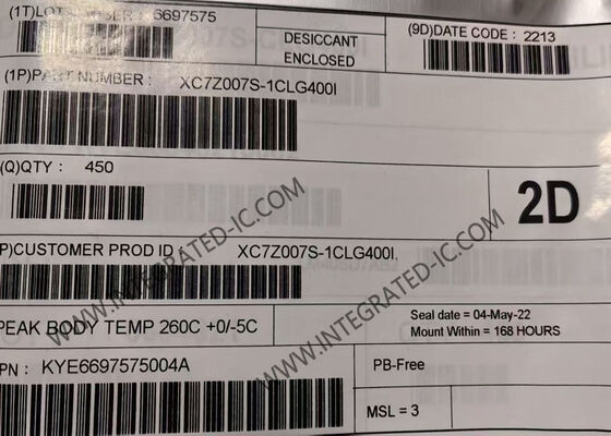 XC7Z007S-1CLG400I フィールドプログラム可能なゲート配列 1 GHz CPU 周波数 23000 ロジック要素と DDR3 メモリサポート