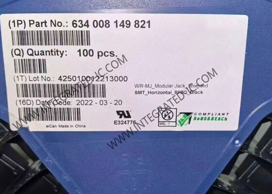 634008149821 ゴールドコンタクトフィニッシュと表面マウント 8P8C ジャックモジュラーコネクタ