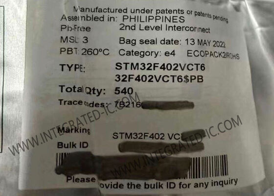 STM32F402VCT6 マイクロコントローラー MCU 高性能 ARM Cortex-M4 コア LQFP100 パッケージ
