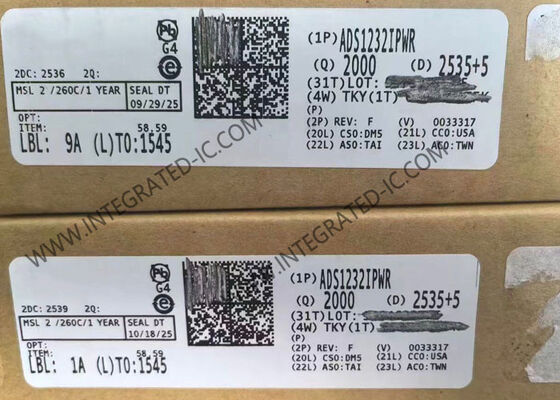 ブリッジセンサー用24ビット2チャンネルデルタシグマADC集積回路チップ ADS1232IPWR
