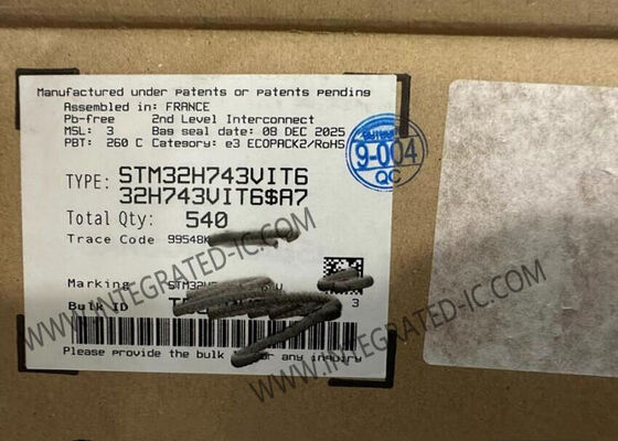 STM32H743VIT6 マイクロコントローラ MCU 480MHz ARM Cortex M7, 1M x 8 RAM, 168 I/O ポート