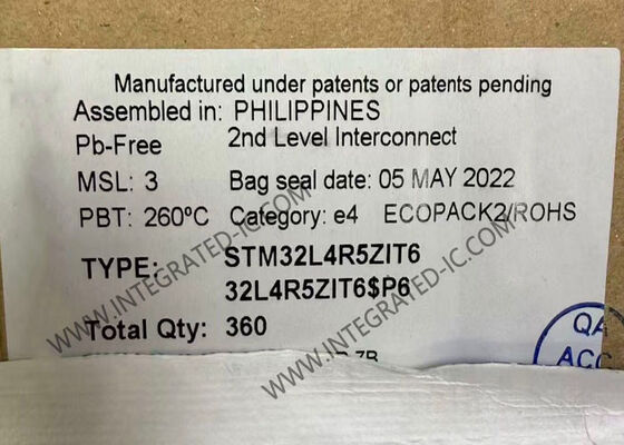 STM32L4R5ZIT6 マイクロコントローラー MCU 32ビット シングルコア 2MBフラッシュメモリ 144-LQFPパッケージ
