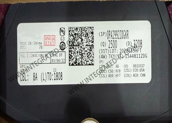 OPA2992IDGKR 統合回路チップ ダブル 40V 10.6MHz 低騒音操作増幅器