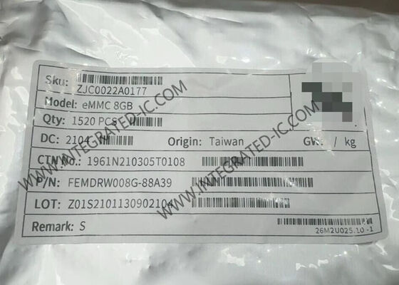 8GB eMMC 5.1 NAND フラッシュメモリ IC チップ BGA-153 パッケージ