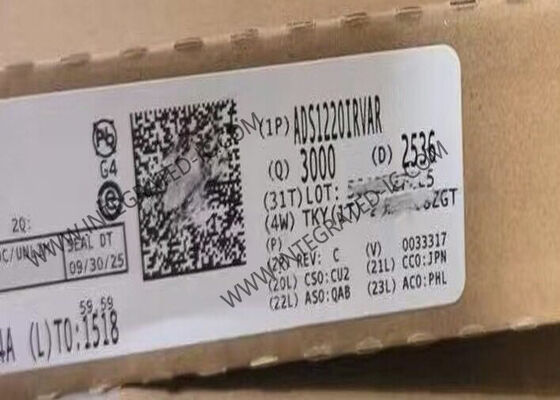 ADS1220IRVAR 集積回路チップ 24 ビット 2-kSPS 4 チャネル低電力デルタシグマ ADC