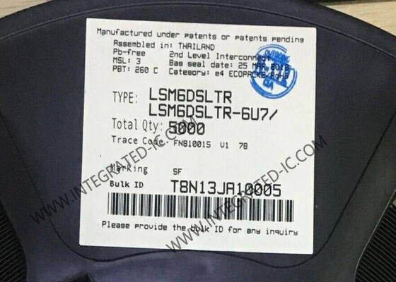 LSM6DSLTR センサー IC 6軸 IMU、16ビット分解能、650 uA 動作電源電流、I2C/SPIインターフェース