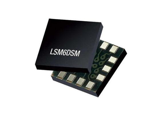 LSM6DSMセンサーIC 6軸IMU 16ビット解像度 650uA 電流と -40°C ~ 85°C 動作範囲