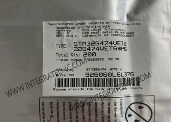 マイクロ制御回路MCU STM32G474VET6マイクロ制御回路破片100LQFPの高性能