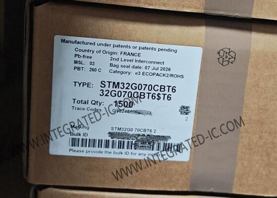 STM32G070CBT6 マイクロコントローラー MCU 64MHz 32ビット マイクロコントローラー IC LQFP-48 高性能 MCU