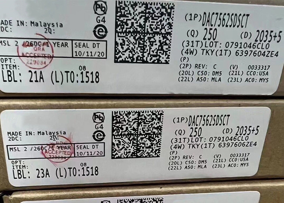 低い電力DAC7562SDSCTの集積回路の破片10WSONのデジタル アナログ変換器