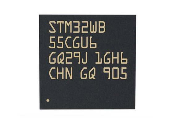 マイクロ制御回路MCU STM32WB55CGU6 RFトランシーバーIC 48UFQFNの腕の皮質M4 MCU