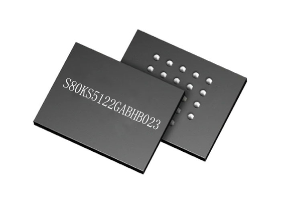 メモリICチップ S80KS5122GABHB023 24-VBGA 表面マウント 200MHz 偽 SRAM IC