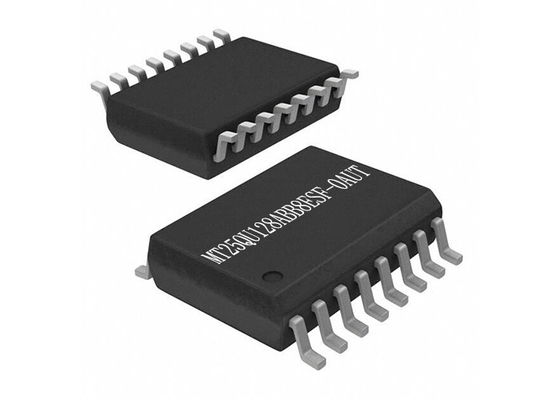 連続フラッシュ・メモリMT25QU128ABB8ESF-0AUTの集積回路の破片16-SOIC