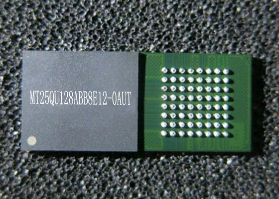 メモリー チップMT25QU128ABB8E12-0AUT 1.8V多数入力/出力の連続フラッシュ・メモリIC 24-TBGA