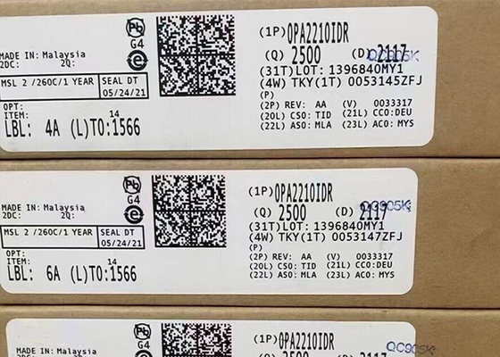 低電源 OPA2210IDR 36V 動作増幅器 IC 8-SOIC 集積回路チップ
