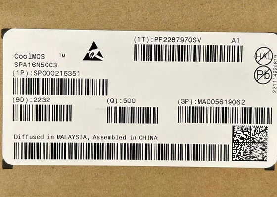 統合回路チップ SPA16N50C3 560V Nチャネル電源MOSFETトランジスタ TO-220-3