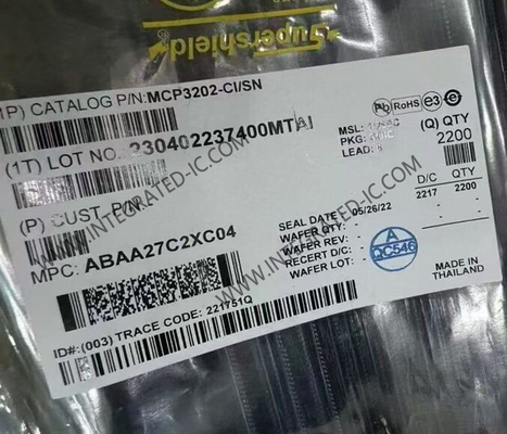 MCP3202-CI/SN 統合回路チップ 12 ビット 100kSPS ダブルチャネル アナログからデジタル変換器
