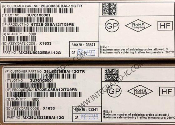 MX25U8033EBAI-12GメモリICチップ 8Mbit CMOS MXSMIOTM NORフラッシュメモリIC WLCSP-8