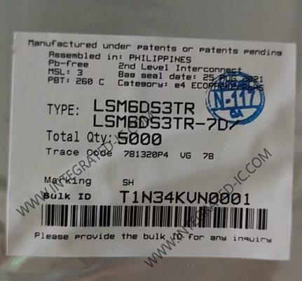 LSM6DS3TR センサーIC 1.25mA 6軸 iNEMO慣性測定装置 LGA-14L パッケージ