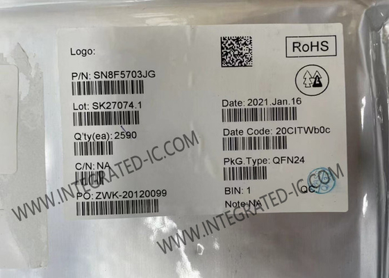 SN8F5703JG マイクロコントローラー MCU 8MHz 8051 ベース マイクロコントローラ IC QFN-24