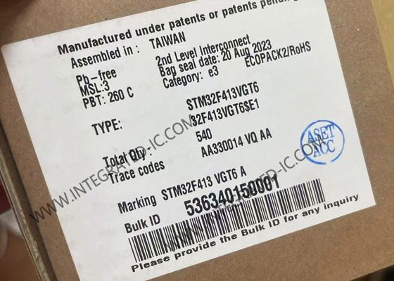 マイクロ制御回路MCU STM32F413VGT6 1MBフラッシュ100LQFPのマイクロ制御回路IC