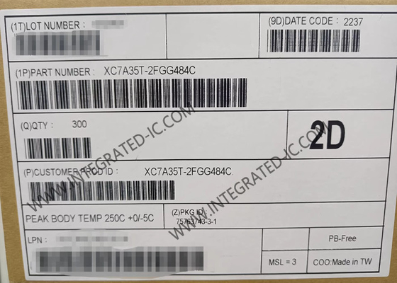 フィールドプログラム可能なゲート配列 XC7A35T-2FGG484C 6.6 Gb/s アルティックス-7 フィールドプログラム可能なゲート配列 IC 484-BBGA 表面マウント