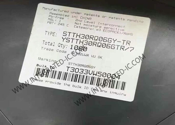 STTH30RQ06GY 集積回路チップ 600V 超高速復元矯正器 D2PAK-3