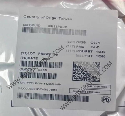 LPC54114J256UK49 マイクロコントローラー MCU 100MHz 32ビット 双核マイクロコントローラー WLCSP49
