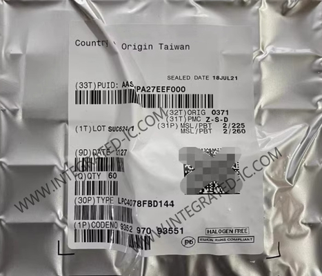 LPC4078FBD144 マイクロコントローラ MCU 120MHz 32ビット マイクロコントローラ IC LQFP144 組み込みMCU