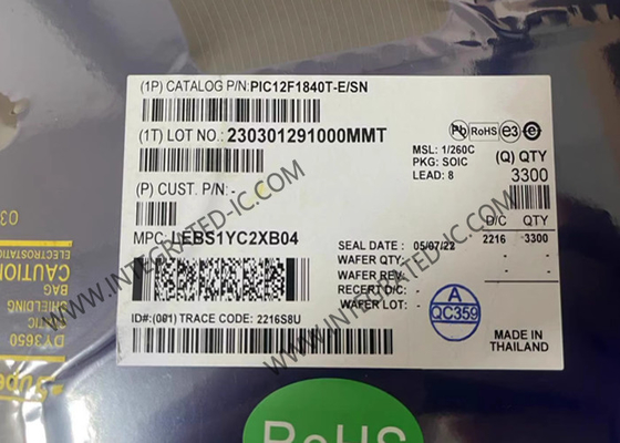 PIC12F1840T-E/SN マイクロコントローラー MCU 7KB フラッシュ 32MHz マイクロコントローラー XLP技術