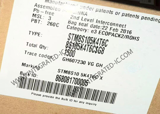STM8S105K4T6C マイクロコントローラ MCU 8ビット マイクロコントローラ IC 16MHz 埋め込みMCU LQFP32