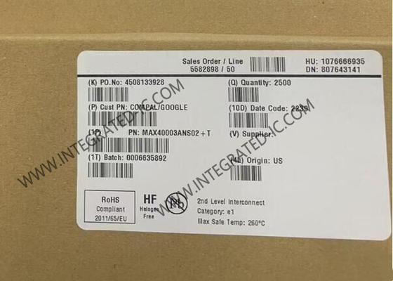 MAX40003ANS02 統合回路チップ 4 バンプ ナノパワー 比較器 600nA アナログ 比較器