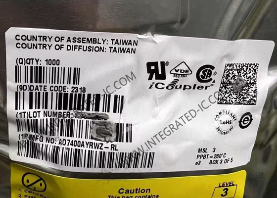 集積回路チップ AD7400AYRWZ 1チャネル 孤立シグマデルタモジュレーター SOIC-16