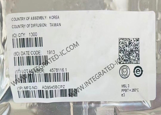 統合回路チップ AD9545BCPZ 813mW シンクロライザーとアダプティブクロック翻訳器