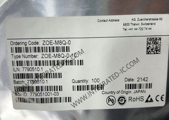 ワイヤレス通信モジュール ZOE-M8Q-0 高度に統合されたGNSS SiPモジュール