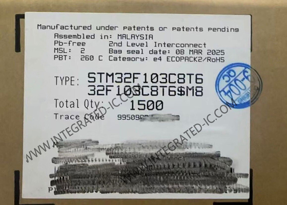 STM32F103C8T6 マイクロコントローラ MCU 72MHz 32ビットシングルコア マイクロコントローラ IC LQFP48