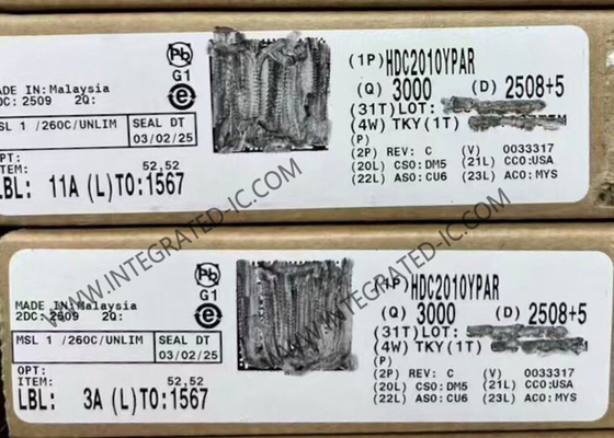 HDC2010YPAR センサー IC 50nA 低功率湿度温度デジタルセンサー DSBGA6