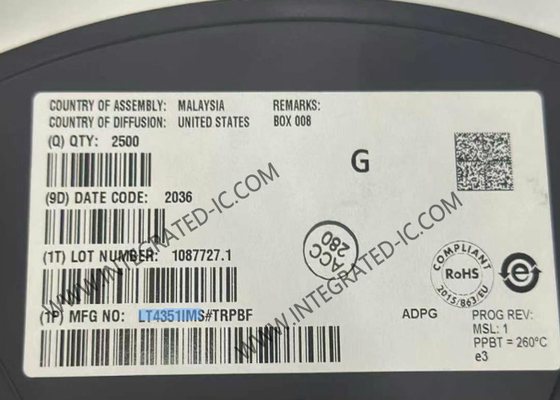 LT4351IMS 統合回路チップORリングコントローラ MSOP10 MOSFETダイオードORコントローラ