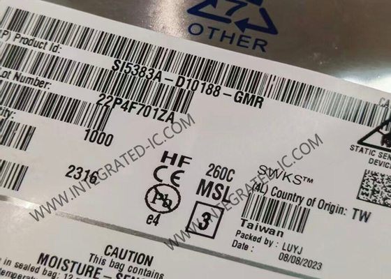 SI5383A-D10188-GMR 統合回路チップ 750MHz ネットワークシンクロनाइザー 時計 LGA56