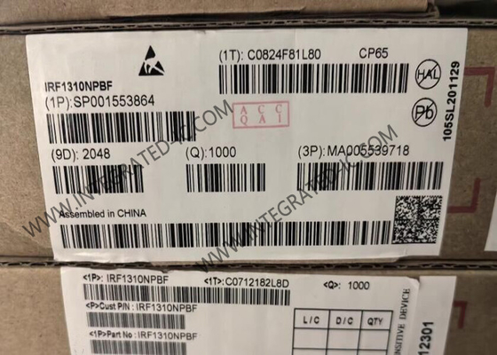 IRF1310NPBF 集積回路チップ 100V HEXFET パワー MOSFET トランジスタ TO-220-3