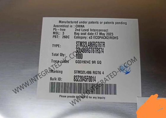 マイクロコントローラーMCU STM32L486RGT6 高性能STM32超低電力MCU 64-LQFP