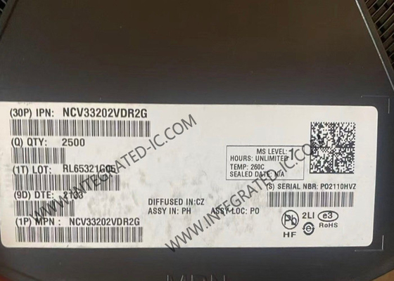 NCV33202VDR2G 統合回路チップ 鉄道から鉄道 I/O 高出力運用増幅器