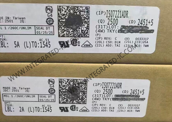 ISO7221ADR 集積回路チップ 2500Vrms ダブルチャネルデジタルアイソレーター SOIC8