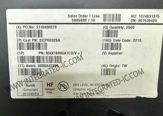 統合回路チップ MAX16990ATCD 36V 2.5MHz 自動車ブーストコントローラー