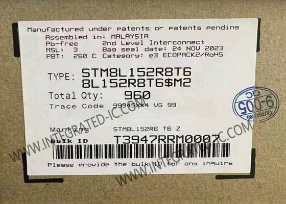 STM8L152R8T6 マイクロコントローラー MCU 超低電源 8 ビット 16MHz MCU 統合EEPROM